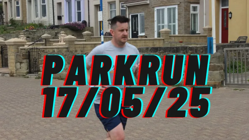 Running at Newbiggin-by-the-Sea parkrun in May 2025